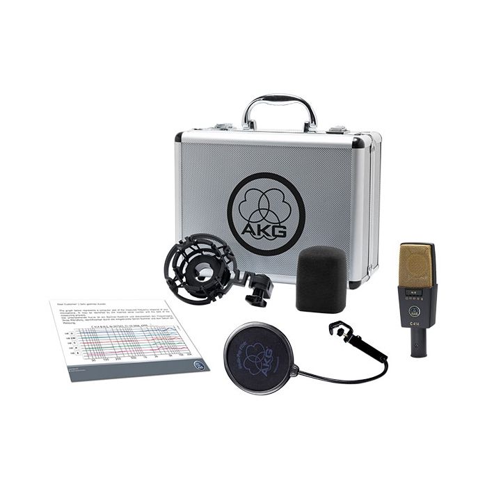 AKG C414-XLII included accessories,AKG C414-XLII rear,AKG C414-XLII front