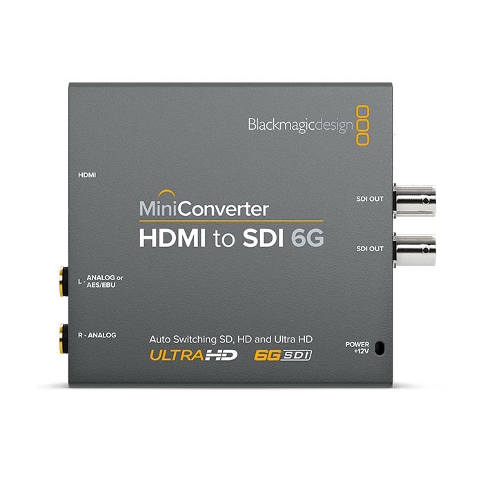 Blackmagic Design Mini Converter HDMI to SDI 6G front,Blackmagic Design Mini Converter HDMI to SDI 6G rear,Blackmagic Design Mini Converter HDMI to SDI 6G side