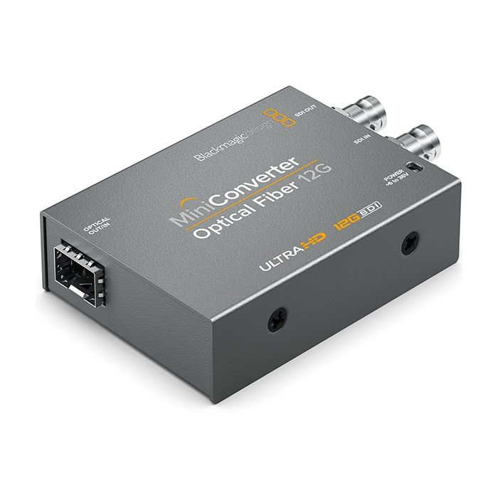 Blackmagic Design Mini Converter Optical Fibre 12G angle,Blackmagic Design Mini Converter Optical Fibre 12G front angle,Blackmagic Design Mini Converter Optical Fibre 12G front