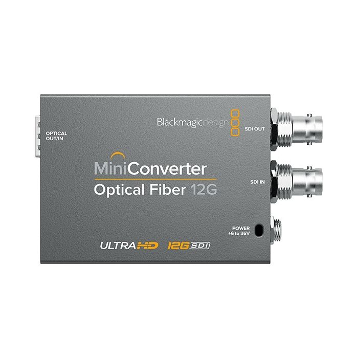 Blackmagic Design Mini Converter Optical Fibre 12G front