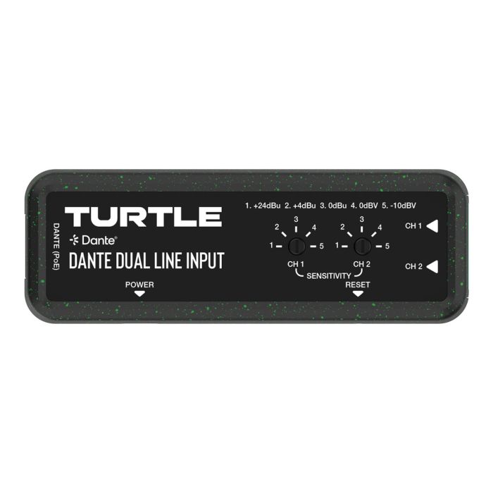 Dante Dual Channel Analog Line Input Adapter with Gain Controls