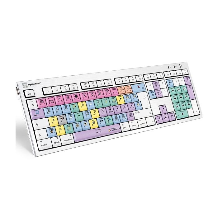 Logickeyboard Final Cut Pro X Mac ALBA angle,Logickeyboard Final Cut Pro X Mac ALBA side,Logickeyboard Final Cut Pro X Mac ALBA top