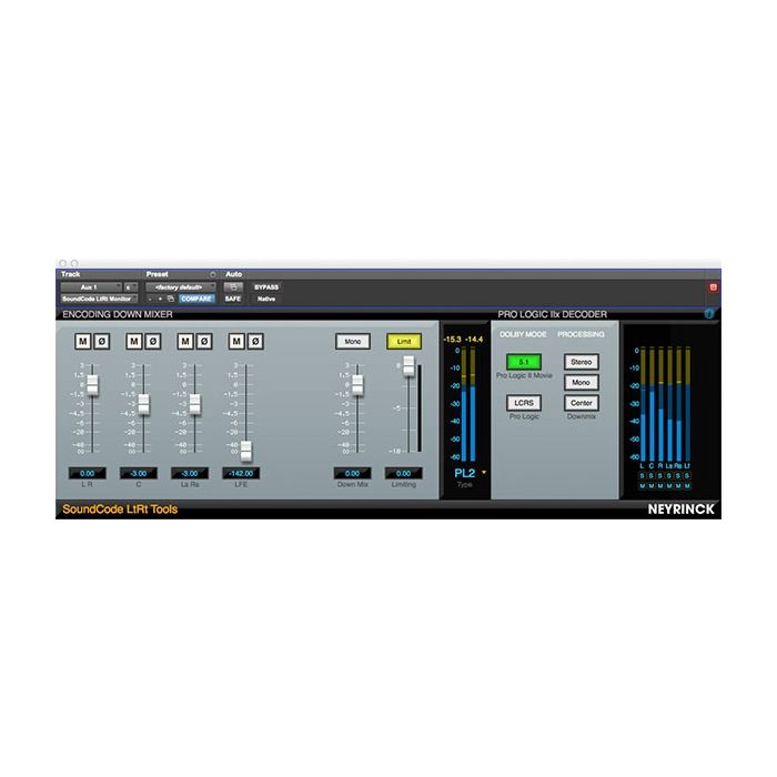 Neyrinck Soundcode LtRt Tools Encoding Down Mixer,Neyrinck Soundcode LtRt Tools,Neyrinck Soundcode LtRt Tools Pro Logic llx Decoder