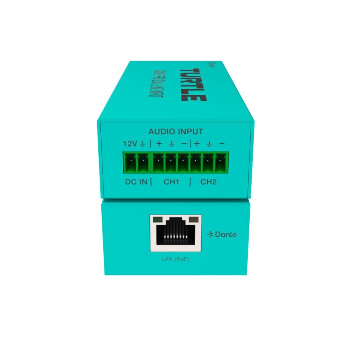 Turtle AV Dante Pro 2Ch Analog Line Input Adapter