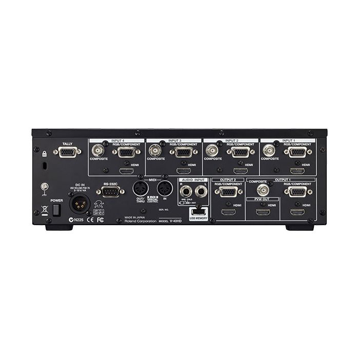 Roland V40HD Video Switcher Rear,Roland V40HD Video Switcher Top,Roland V40HD Video Switcher Front Right