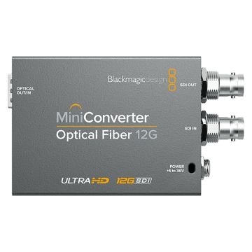 Blackmagic Design Mini Converter Optical Fibre 12G front
