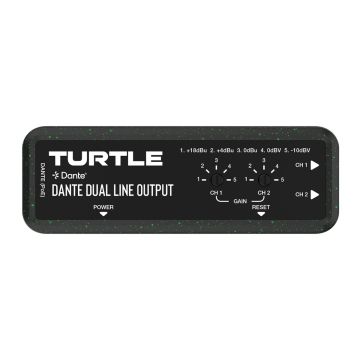 Dante Dual Channel Analog Line Output Adapter with Gain Controls