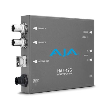 AJA HA5-12G-T HDMI 2.0 to 12G-SDI Mini Converter 