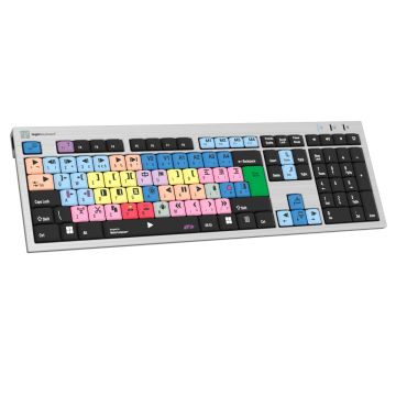 Logickeyboard Avid Media Composer 'Classic layout' Silver Slimline Keyboard - Windows
