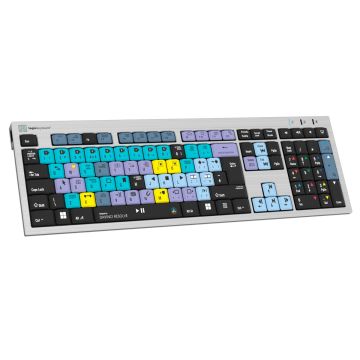 Logickeyboard DaVinci Resolve Silver Slimline Keyboard - Windows