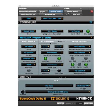 SoundCode For Dolby E Encoder